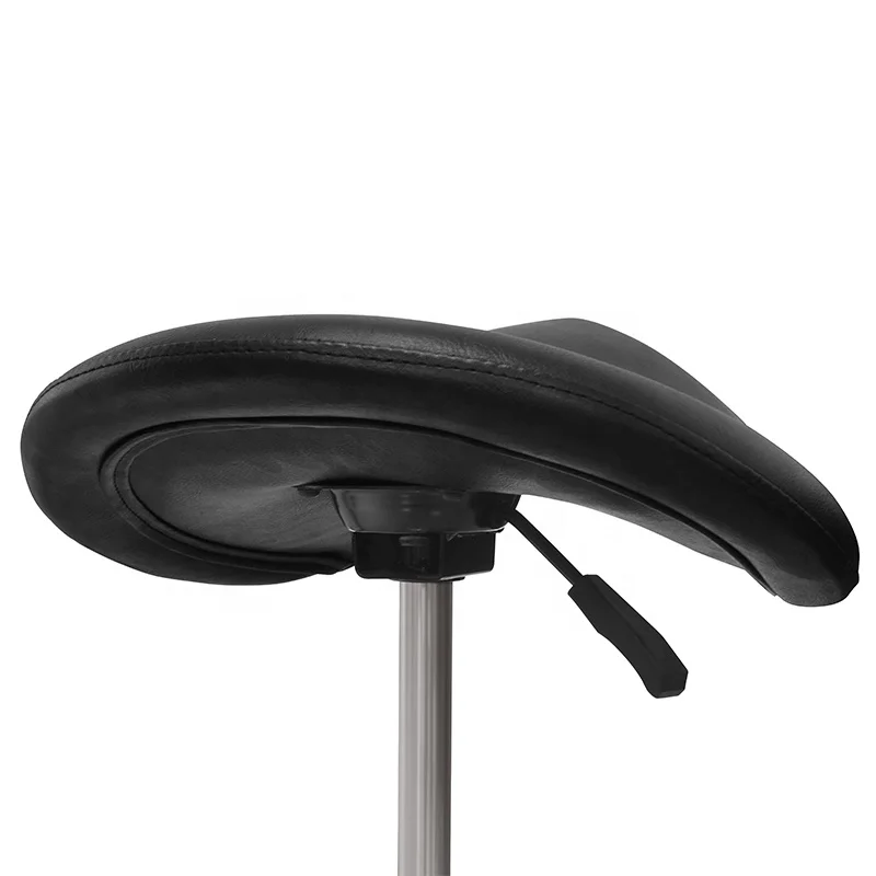Anteeth Hydraulic Medical Stool Rolling Dental Doctor Chair Spa Clinic Massage Black Saddle Stool