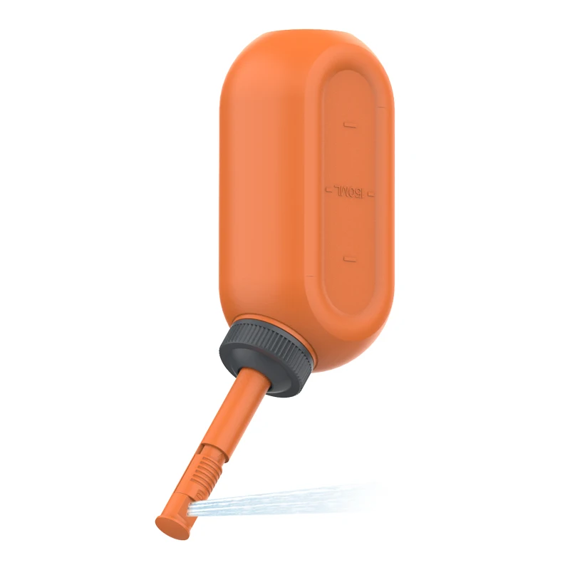 Manual outdoor travel personal hygine care baby women muslim portable toilet bathroom water bottle non electric bidet sprayer