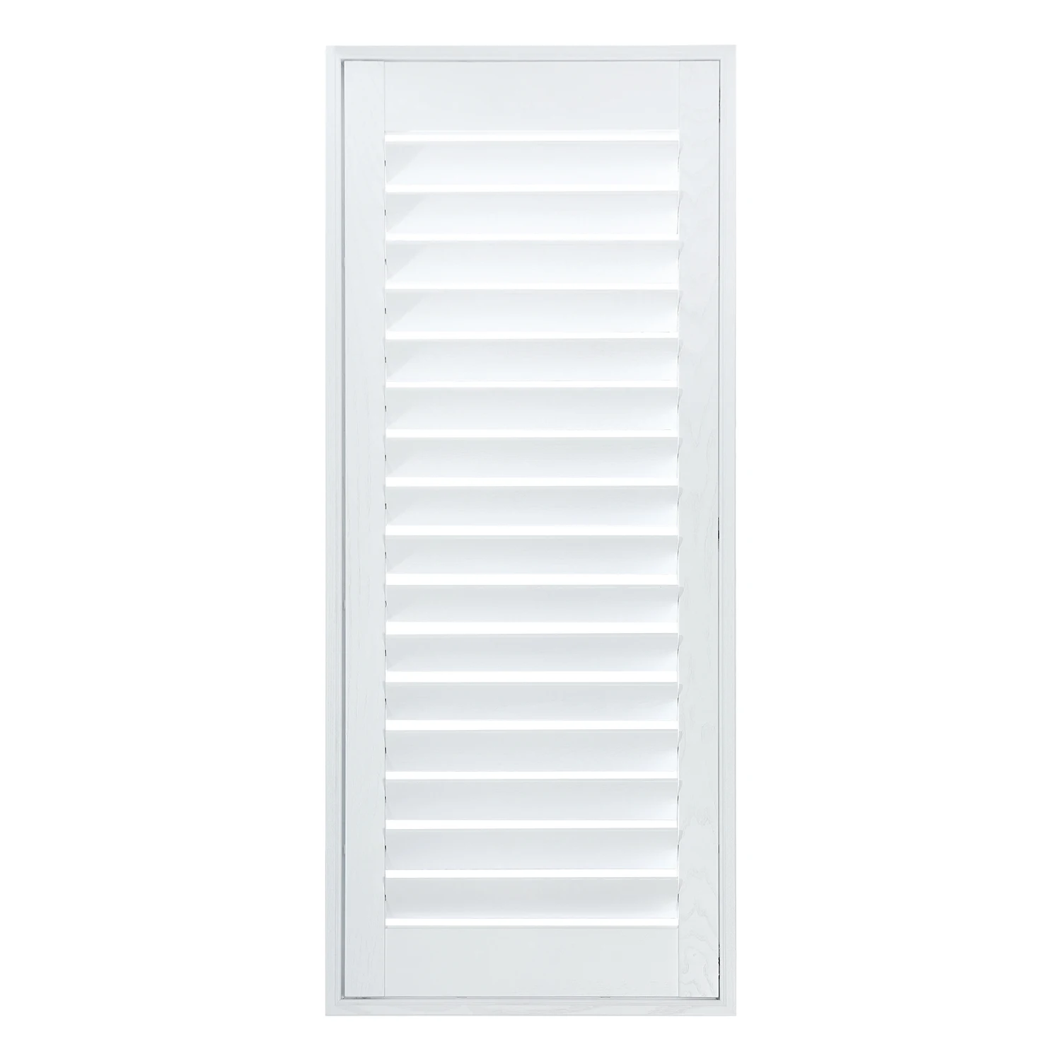 High Quality Custom Measure Size Plantation Shutters PVC Fauxwood Window White Wooden Door