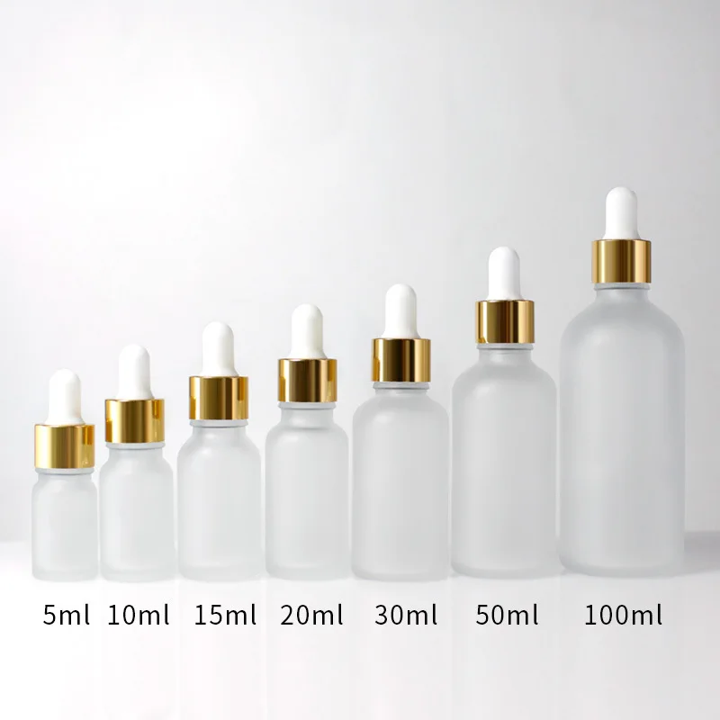 10ml 20ml 30ml 50ml 100ml Cosmetic Dropper Bottle Matte Glass Essential Oil Bottle Dropper