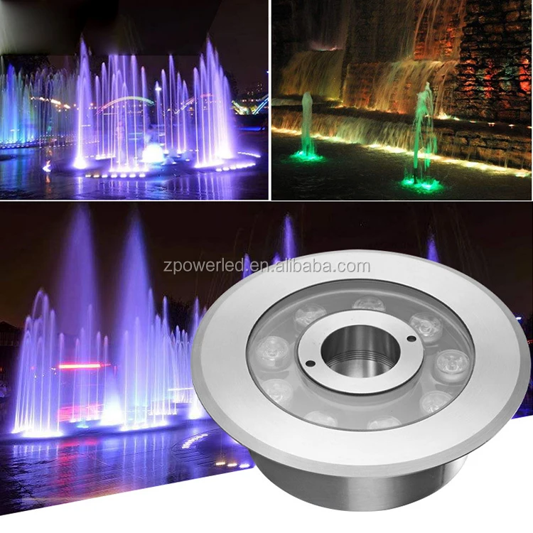 
Waterproof IP68 Stainless steel 304 housing for music dance RGB led fountain ring light 