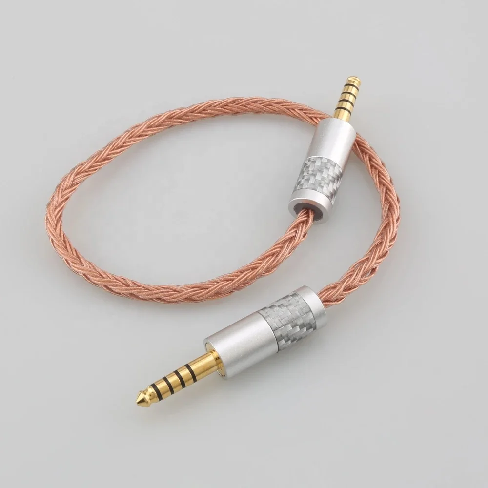 16 Core 99% 7N OCC Earphone Cable 4.4mm Balanced Male to 4.4mm Balanced Male Audio Adapter