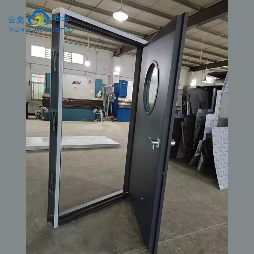 China Manufacturer Wholesale Soundproof Thermal Insulated Commercial Soundproofing Metal Acoustic Doors for Recording Studio