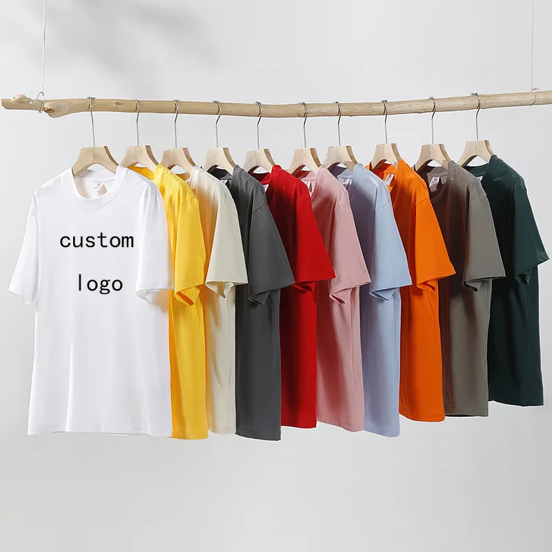 Wholesale Blank T-shirt 100% Cotton Antibacterial Printed Logo Men Women Plain Print White Black Short Sleeve Customized