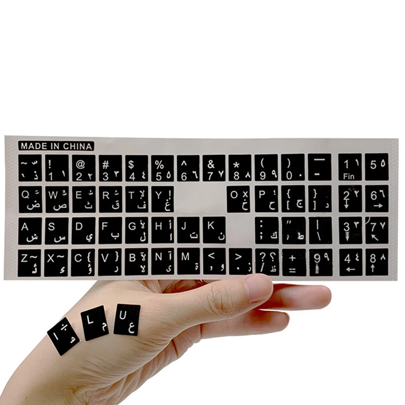 Arabic Transparent Keyboard Stickers Arabic Letters Keyboard Stickers Cover Letter Alphabet Layout Sticker For Laptop Desktop
