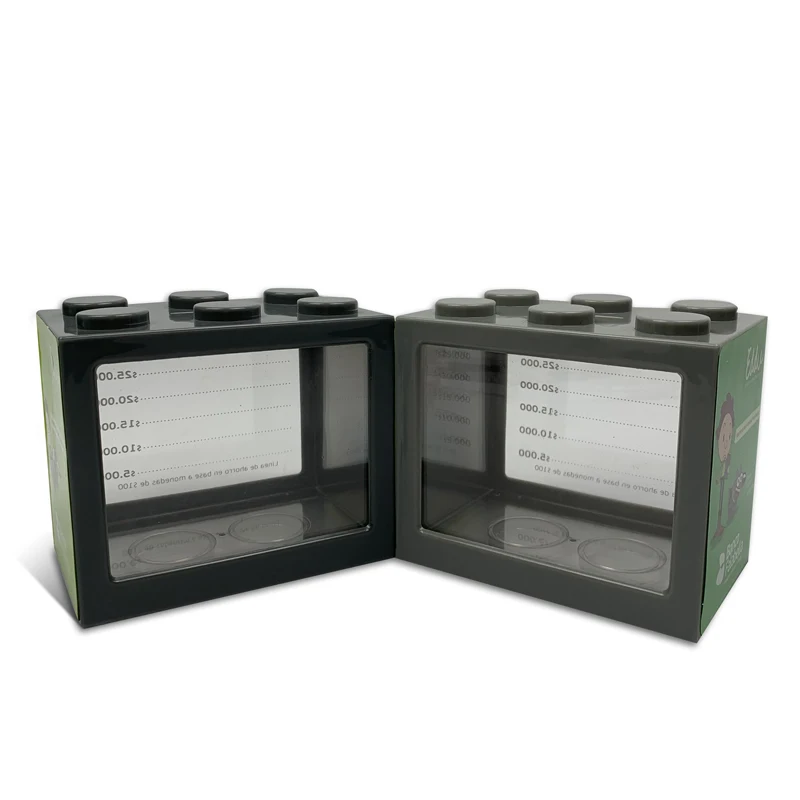 High quality plastic brick legos money box  coin bank christmas gift