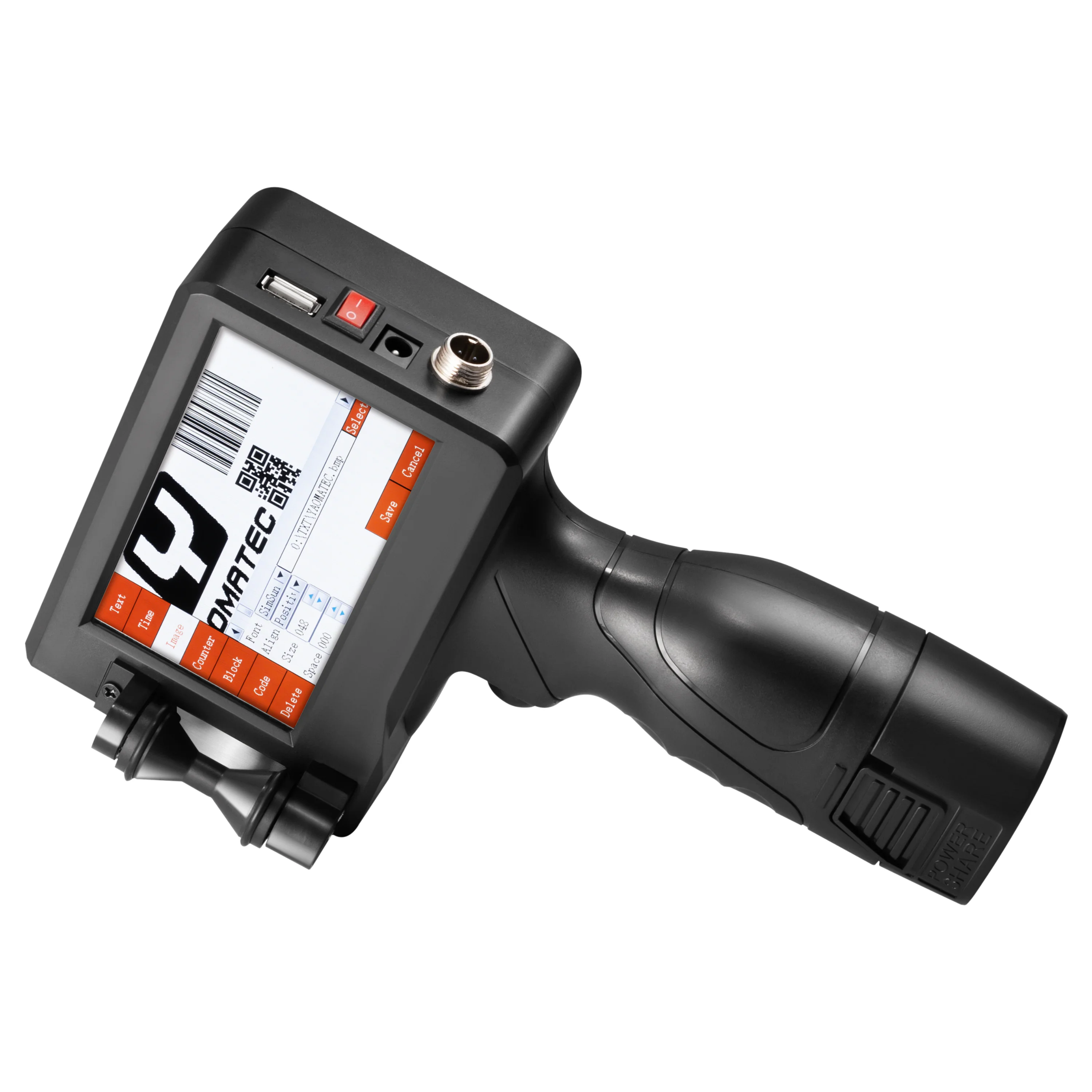 YAOMATEC handheld batch coding machine for Date Number Logo Plastic Carton Handheld Inkjet Printer expire date printing machine