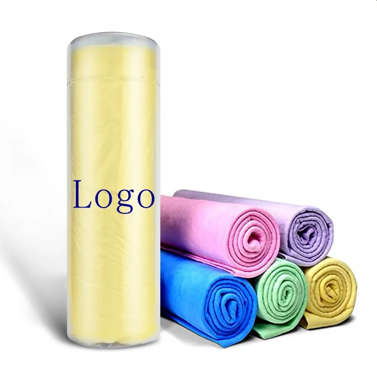 China Factory Large Auto Detailing Cloth Suede Absorbent Quick Drying Car Wash Microfiber Leather PVA Deerskin Cleaning Towel