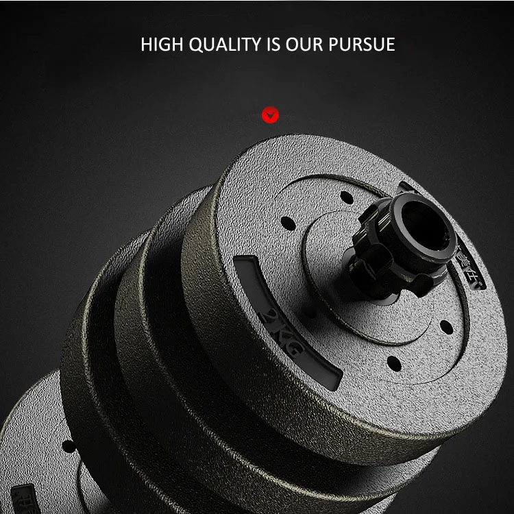 Man power training fitness equipment rubber coated quickly dumbbells adjustable dumbbell barbell set10kg 20kg 25kg 30kg