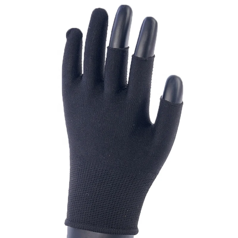 Lightweight half-Finger Slip Breathable Fingerless Work Gloves for Construction Nylon Fitness Cycling Motorcycle Bicycle Gloves