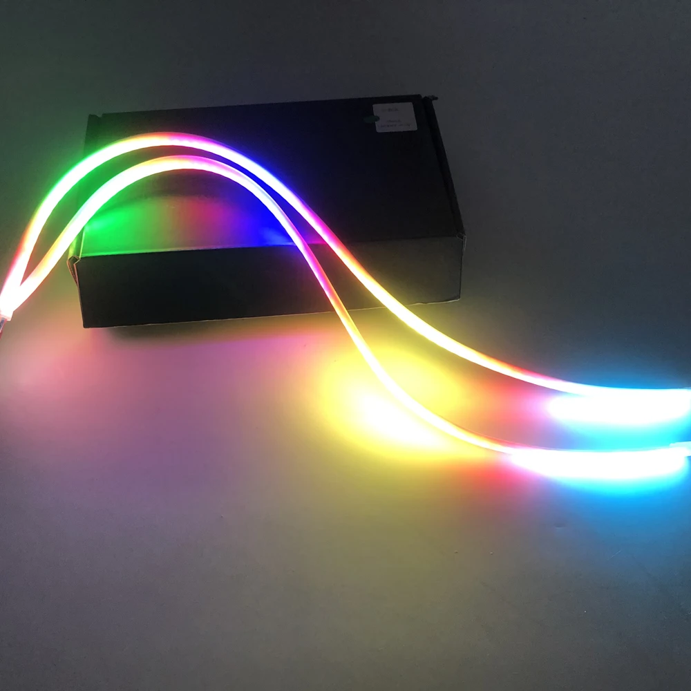 Led Strips Daytime Running Light Waterproof Flexible Car DRL Streamer Turn Signal Lamp Auto Headlights