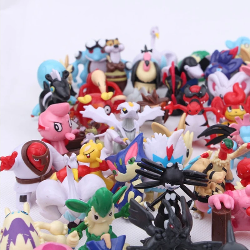 Оптовая продажа 100 моделей POKEMONE 3-5 см PVC детские игрушки статуи хобби Аниме фигурки для подарочных наборов