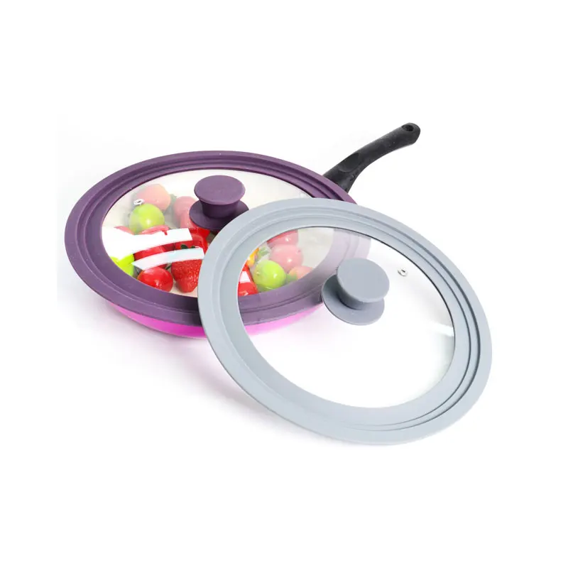 Multifunctionalsize Lid Pots Pans Silicone Glass