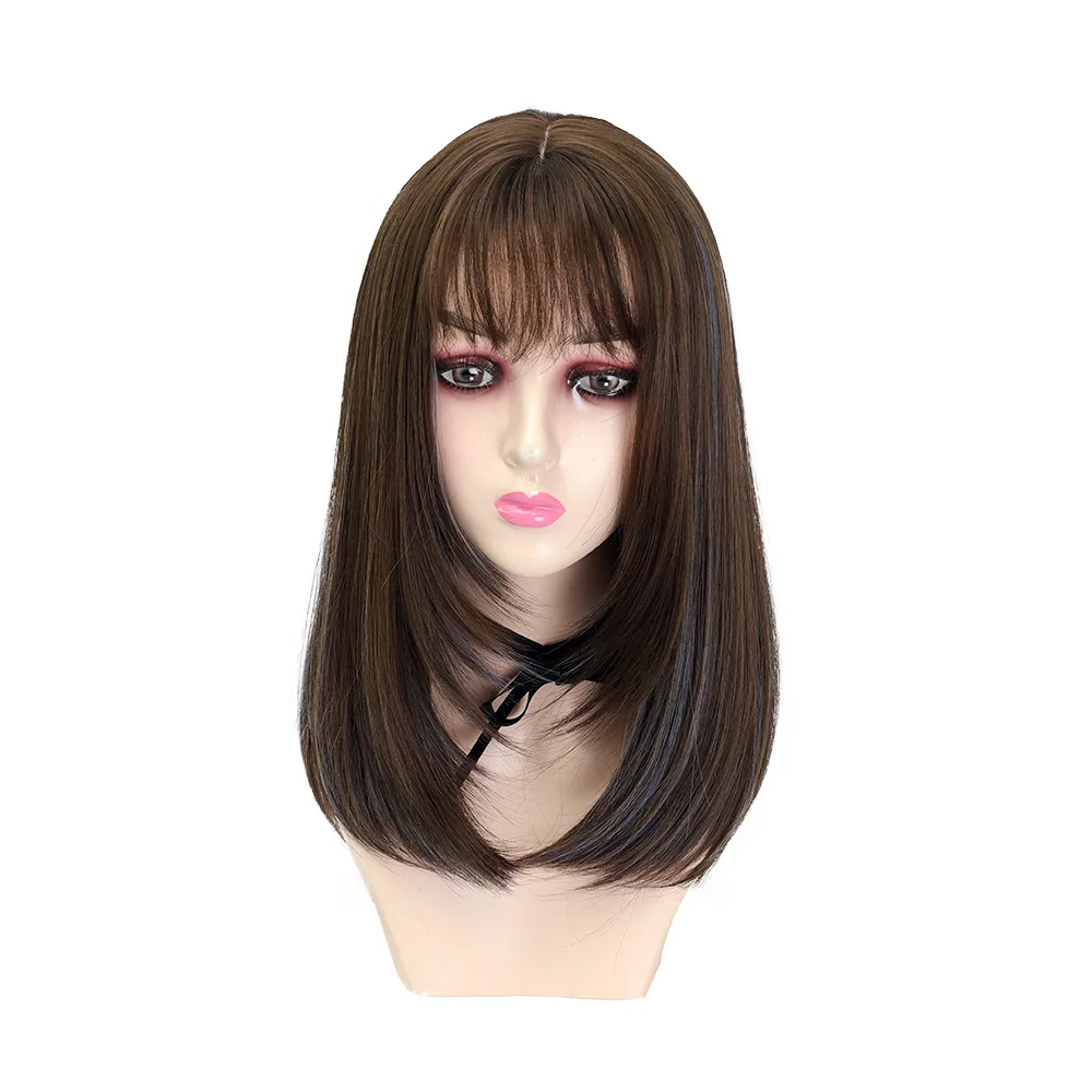 High-Quality Rose Net Human Braided Scalp Full Lace Wig Natural