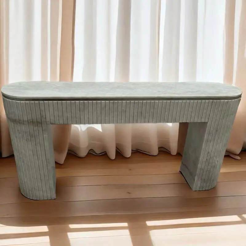 Luxury Taj Mahal marble Corridor Hallway Table Entrance Table Fluted Marble Console Table