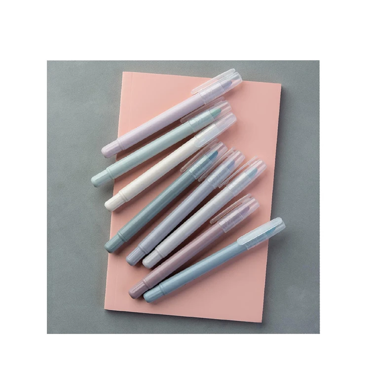 Zhejiang Manufacturer Oem New No Bleed Vintage Colored Bible Gel Highlighter Marker Pen Set Kawaii Text Markers for Children