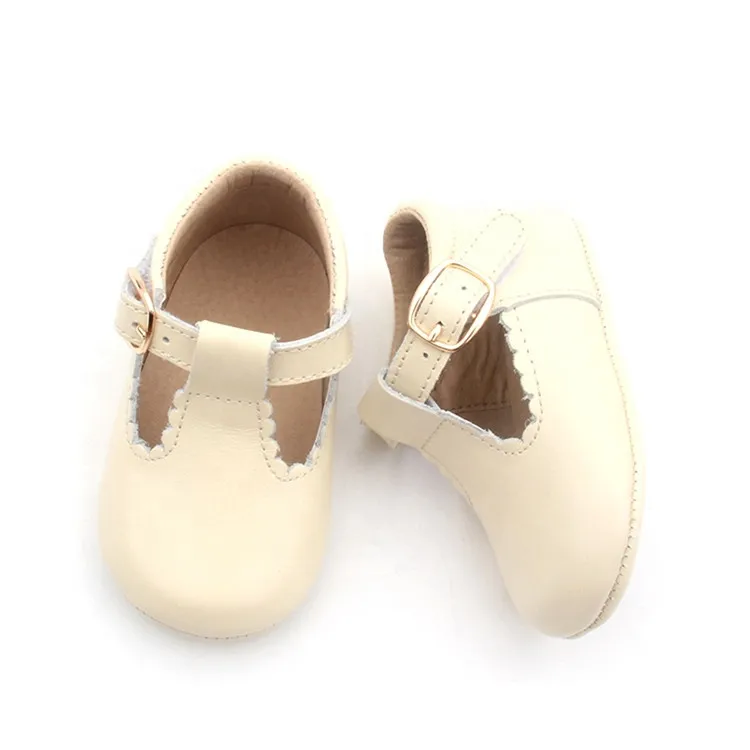 High Quality Best Selling Custom Genuine Leather Size 2-5 Girls Baby T bar Dress Shoes