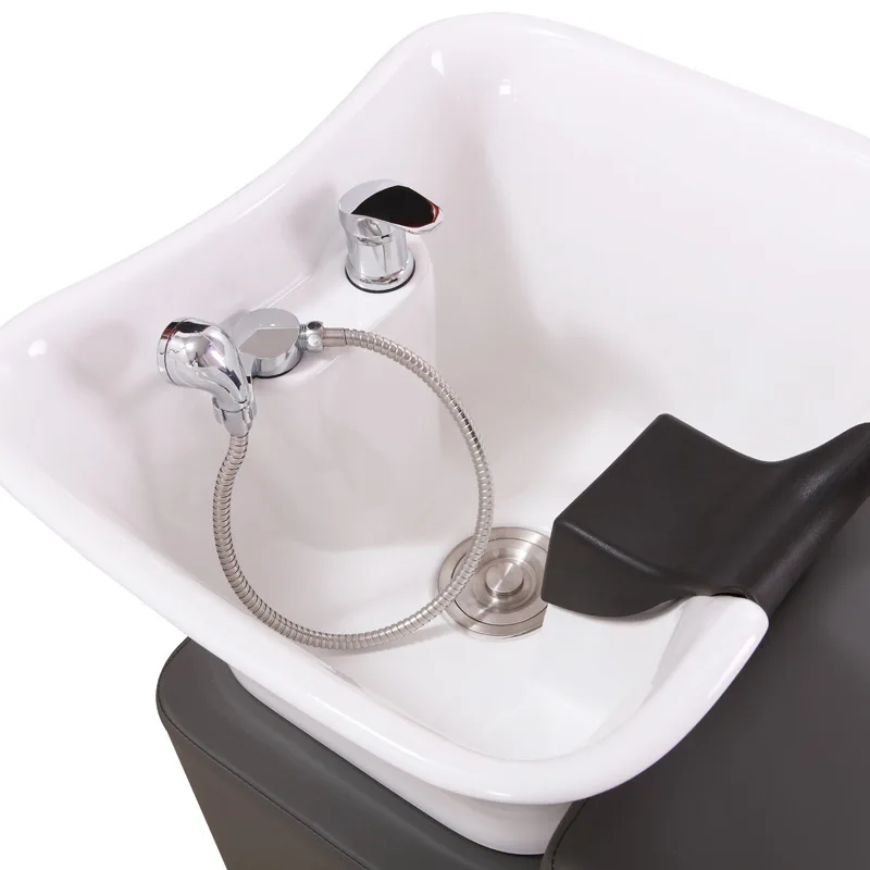 Grey Hair Washing Chair Semi-Recumbent Shampoo Bed Salon Styling Chairs Equipment Furniture