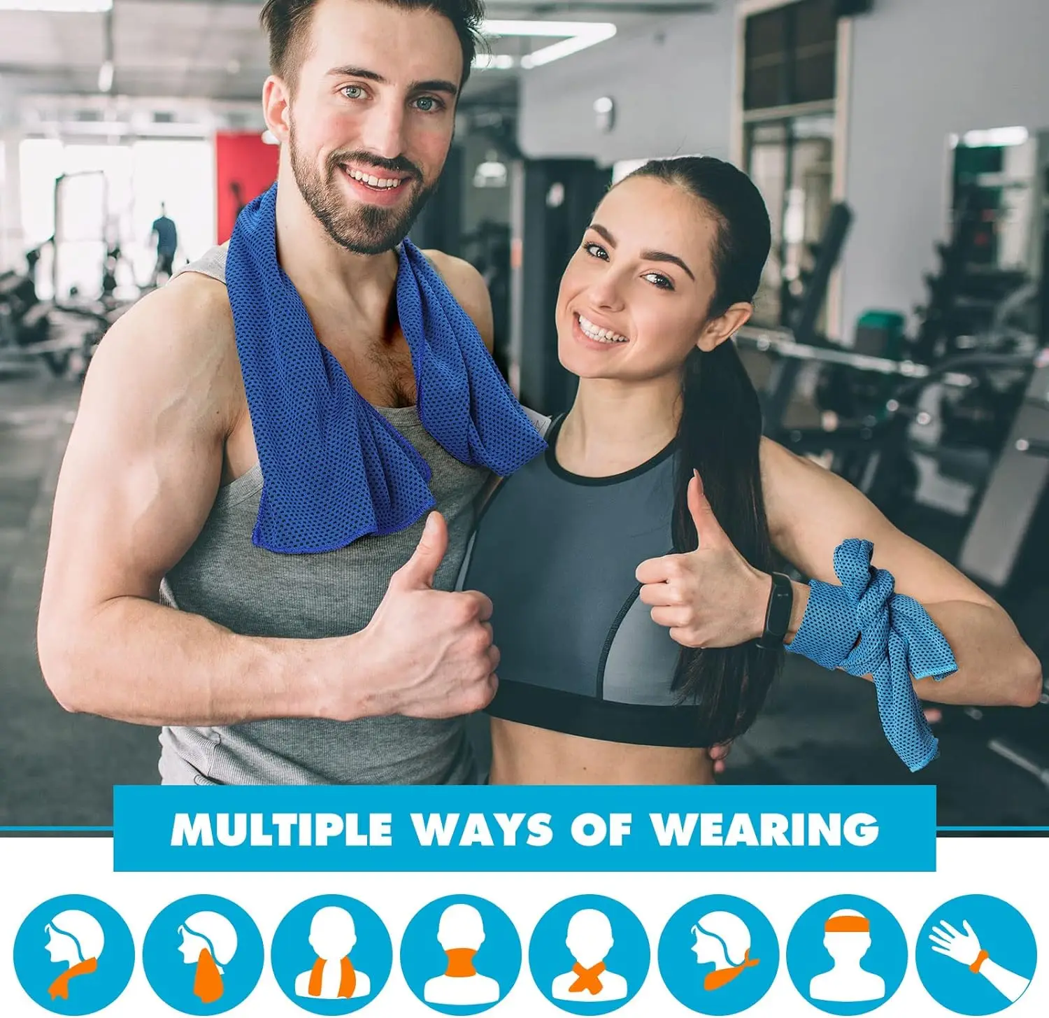 Hot sell gym sweat ice cold sports towels and cooling towel for fitness microfiber gym sport Pva cooling towel