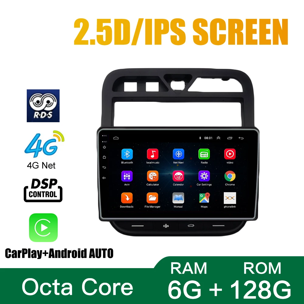 For IKCO Samand LX Radio Headunit Device Double 2 Din Octa-Core Quad Android Car Stereo GPS Navigation Carplay