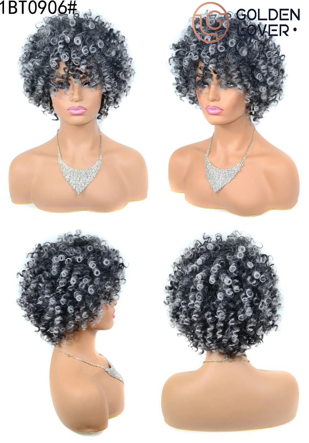 Afro-kinky curly Pixie Cut Wig Human Hair Bob Full Machine Made Pixie Cut Wig  Short Ombre Bob Curly For Women DHL VIP