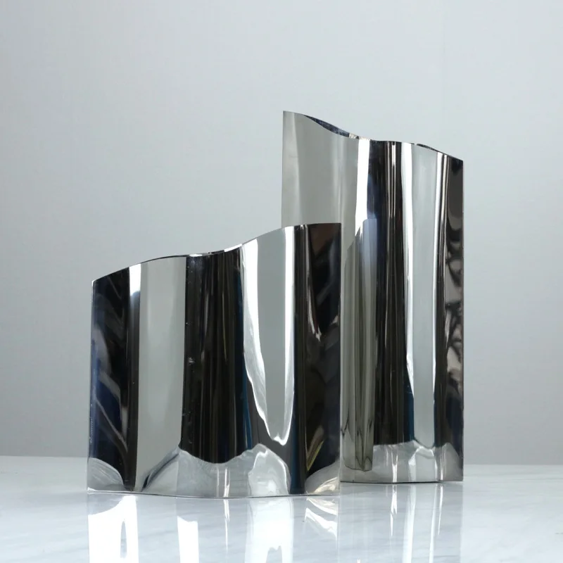 Modern Stainless Steel Flower Vase Dining Table Vase Living Room Hotel Corridor American Style Ornaments Multi scenario Vase