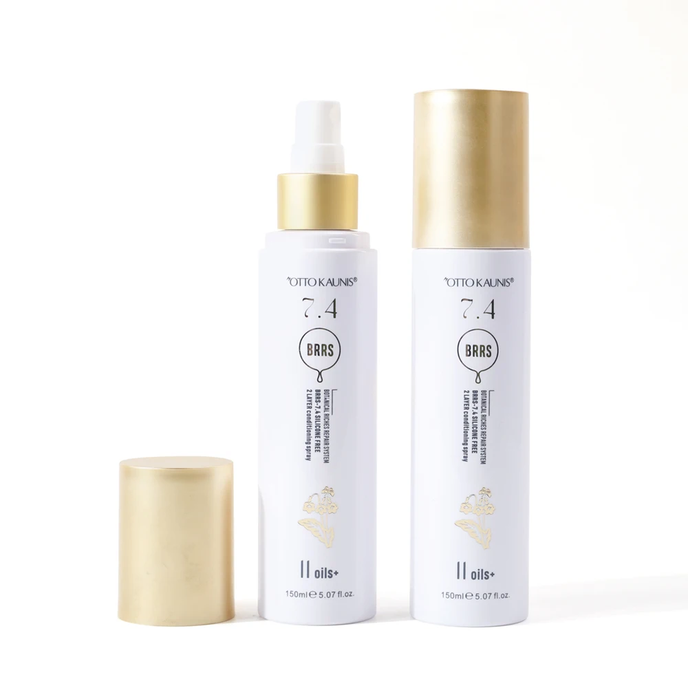 factory price silicone free 2 layer conditioning hair spray VB5 olive oil shea butter hair care spray heat protection customize