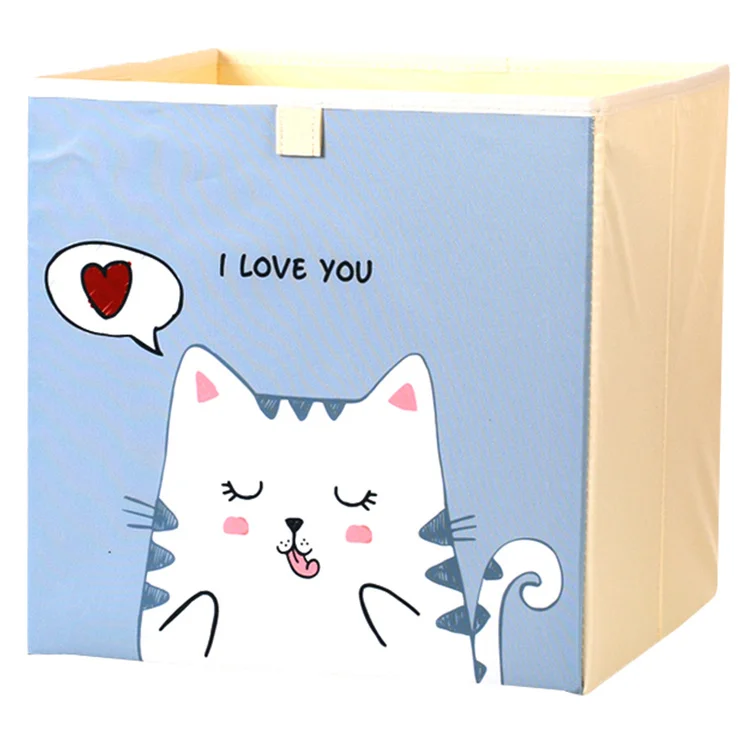 Custom RTS Printed Cartoon Cube Drawer Closet Systems Clothes Organizers Kids Toys Storage Basket
