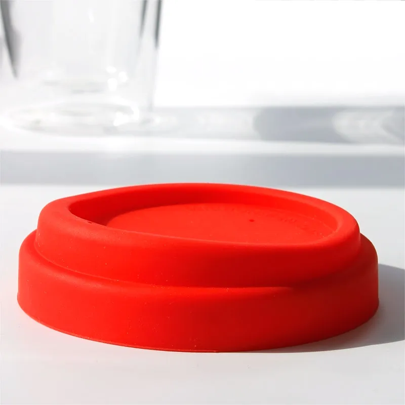 Double Wall Glass Coffee Cup Tumbler with Silicone Lid Insulated Travel Coffee Mug for Coffee Tea Hot & Cold drinks