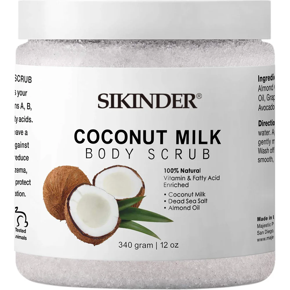 Scrub Body Exfoliating Sea Dead Salt Coconut Face Best Sugar 250g