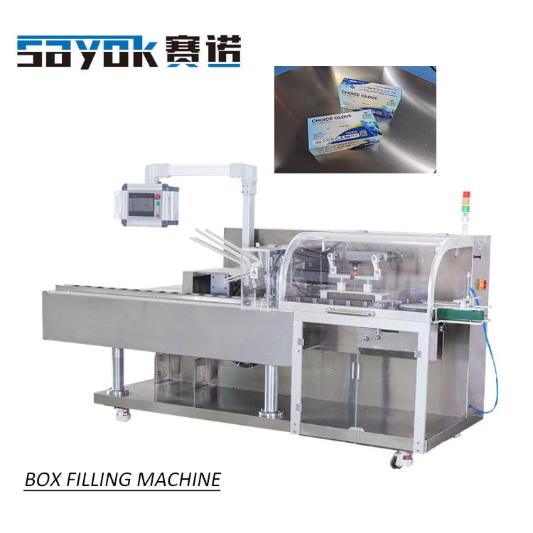Intelligent Boxing Cartoning Packaging Machine automatic 100 pcs disposable nitrile gloves packing machine