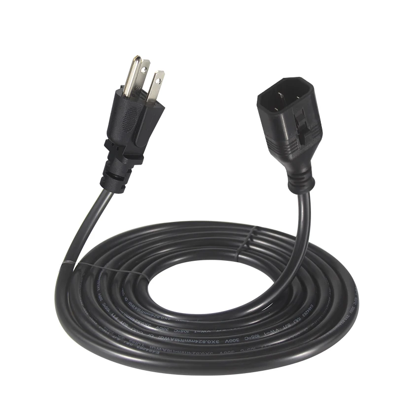 Удлинительный кабель для Розетки Iec 320 Iec320 C13 C14 штекер Nema 5-15 шнур питания 7 дюймов
