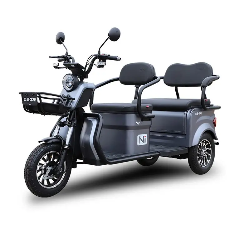 High End Elderly Leisure Three Wheel Battery Bicycle With Foam Seats