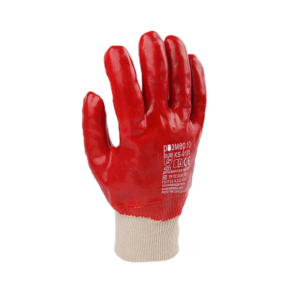 cotton glove with blue nitrile coating Safety Work oil Resistant Gloves