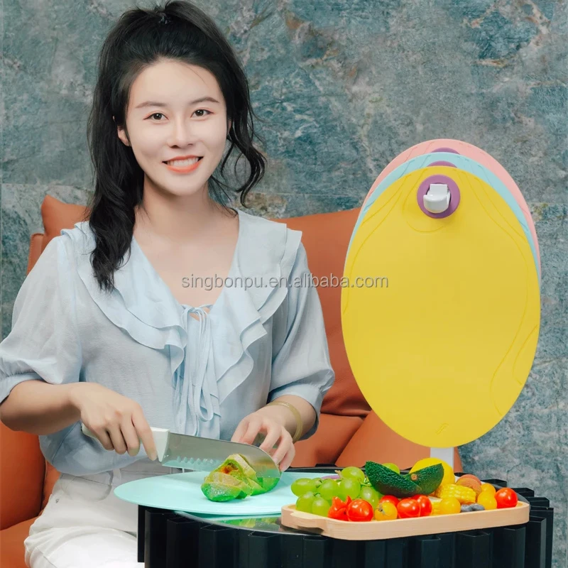 SINGBON New Lightweight Chopping Blocks Colorful TPU Cutting Boards