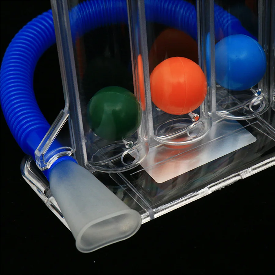 Good Quality Medical 3 Balls Plastic Mouthpiece Incentive Spirometer Respiratory Exerciser For Lung Exerciser