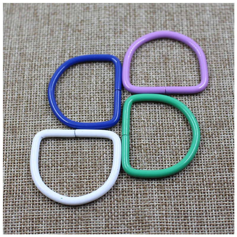 Factory wholesale Fashion colorful metal D ring belt buckle for bag