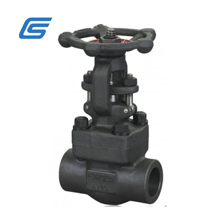 Клапан затвора Sg, Резьбовые концы, подъемный стальной затвор, заводской клапан затвора A105N, кованый стальной твердый Клин SW NPT 2 800lbs, запорный клапан
