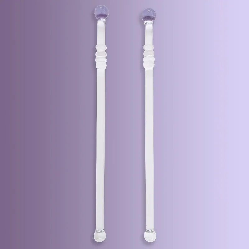 Eco-Friendly Product Colorful High borosilicate Glass Stirring Rod with Cute Bear Muddler with Round End for Milk and Wine