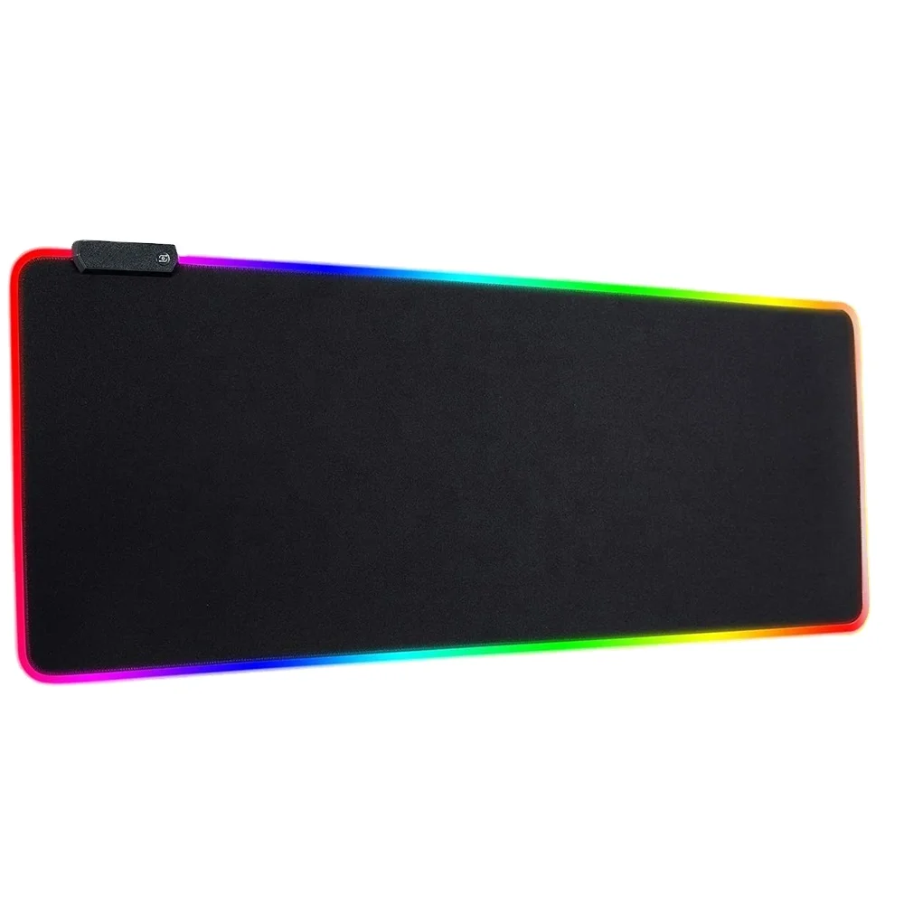 Custom Logo Printed Sublimation XL XXL Large Big Rubber RGB LED Black Anime Gaming Mouse Pad Mat For Gamer