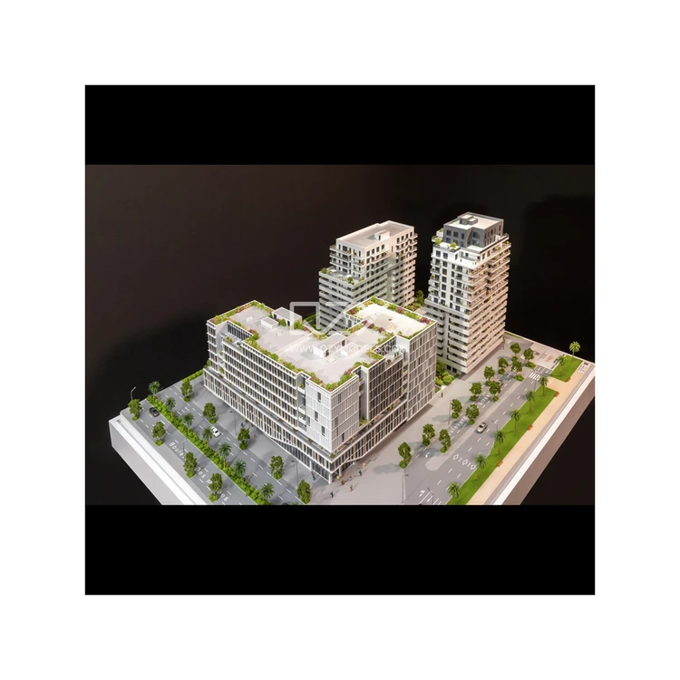 Durable 1:150 Showroom Architectural Model For MW 76-1 Project Realistic Style Model With 4000K Worm White