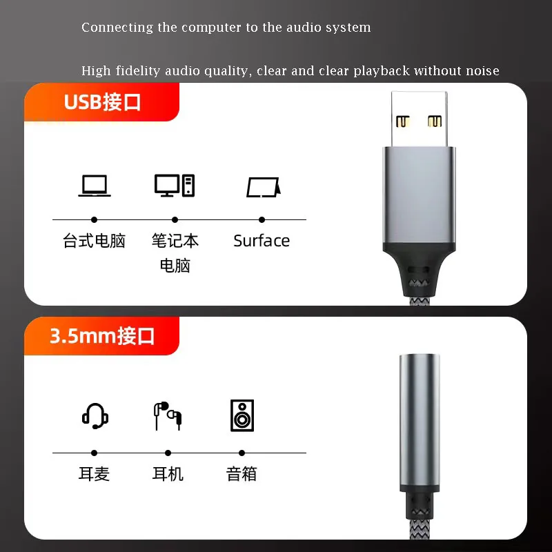 Wholesale Original USB to 3.5mm jack audio adapter converter