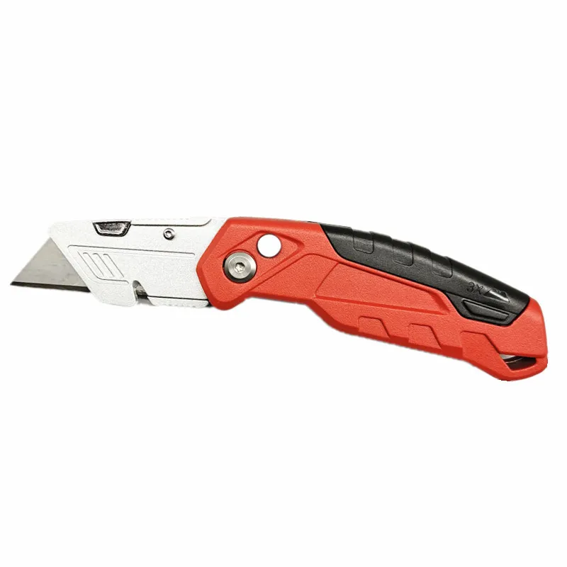New design red Aluminum alloy folding utility cutter pocket knife
