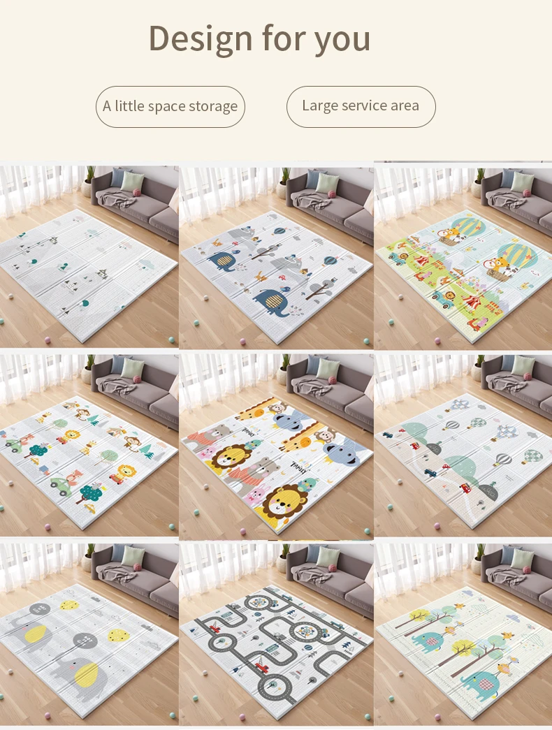 Wholesale Waterproof Non-slip Crawling arg play mat game mats play mats