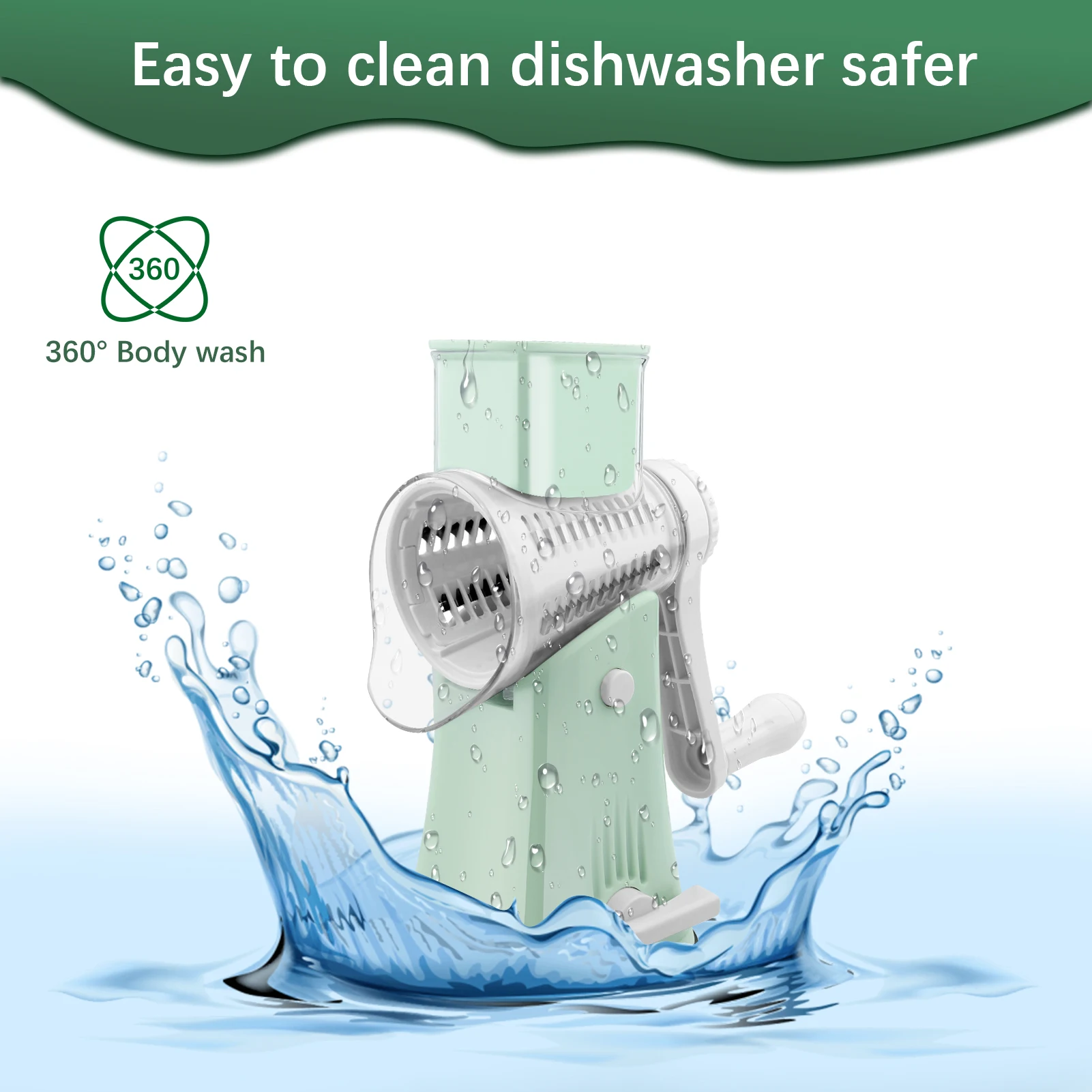 Multifunction Rotary Cheese Graters Vegetable Shredder Waffle Slicer Mandoline Slicer For Kitchen With Button Lock