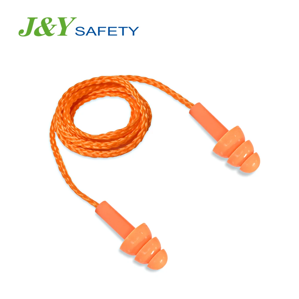 Branded Noise Pollution Prevention Sound Protectors Soft Silicone Ear Plugs Wired Corded Earplug