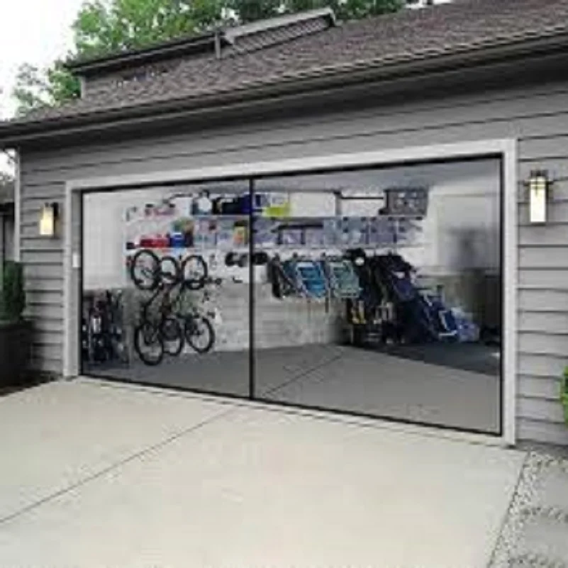 Magnetic Garage Door Screen for 2 Car 16 X 7 FT Durable Fiberglass Mesh Curtain Cover Net Double Workshop
