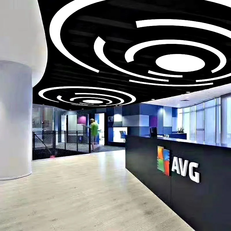 DIY LED Pendant Light multi-layer shape for office Customized circular chandelier wholesale