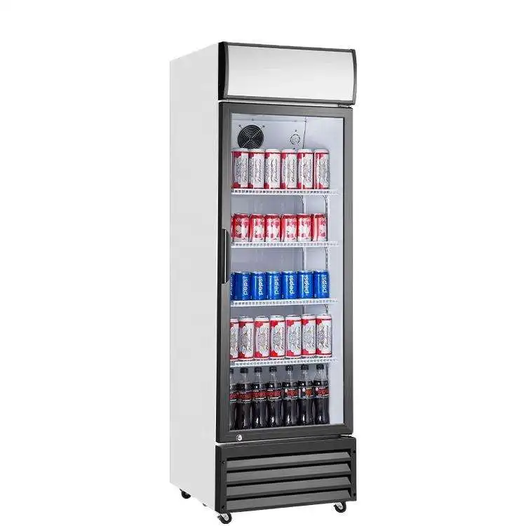 180L direct cooling beverage refrigerator with glass cooler freezer