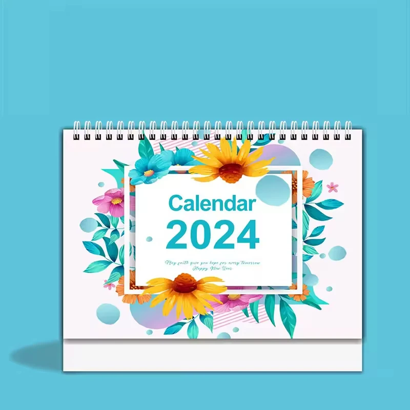 Bview Art Desk Calendar Daily Monthly Page Schedule Calendar Custom Logo 2024 To-do List Calendar